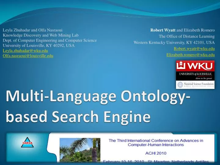 multi language ontology based search engine