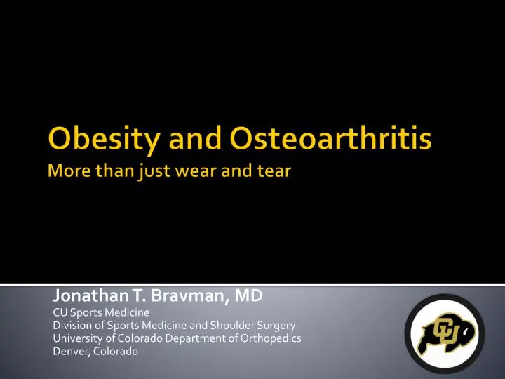 obesity and osteoarthritis more than just wear and tear
