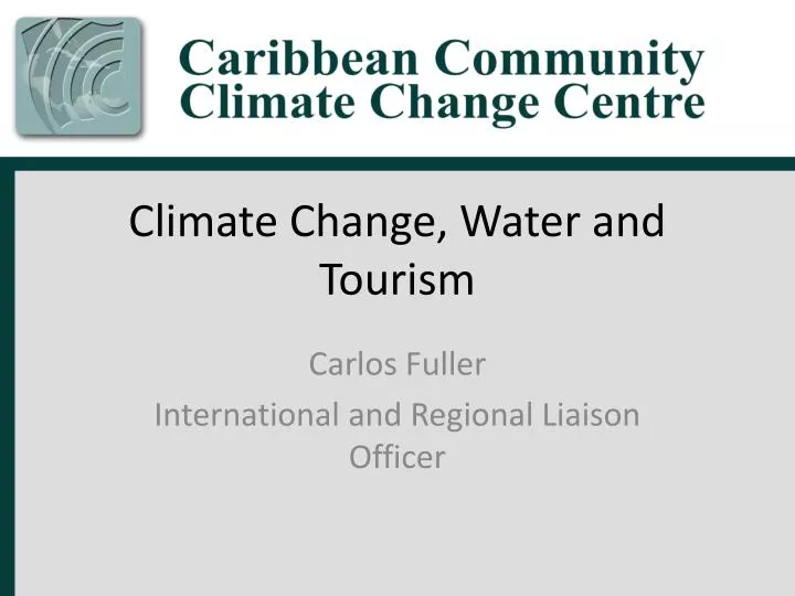climate change water and tourism