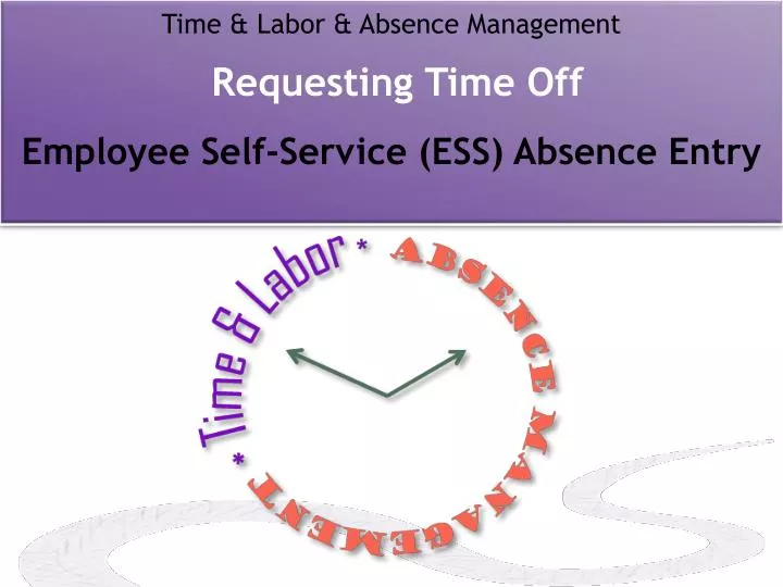 time labor absence management requesting time off employee self service ess absence entry