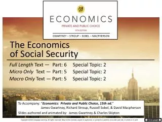 The Economics of Social Security