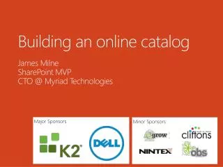 Building an online catalog