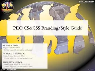 PEO CS&amp;CSS Branding/Style Guide