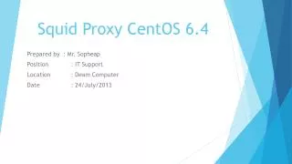 Squid Proxy CentOS 6.4