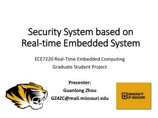 Security System based on Real-time Embedded System