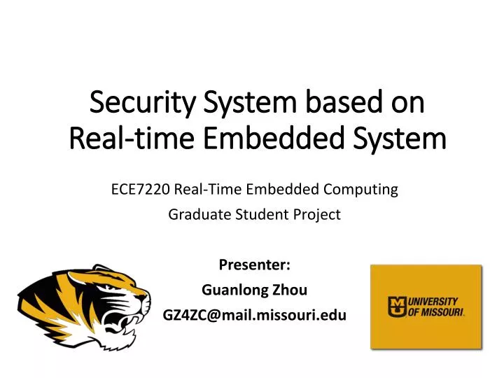 security system based on real time embedded system