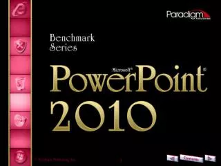 PowerPoint 2010 Level 1 Unit 2 Customizing and Enhancing 	PowerPoint Presentations Chapter 6 Using Slide Masters and
