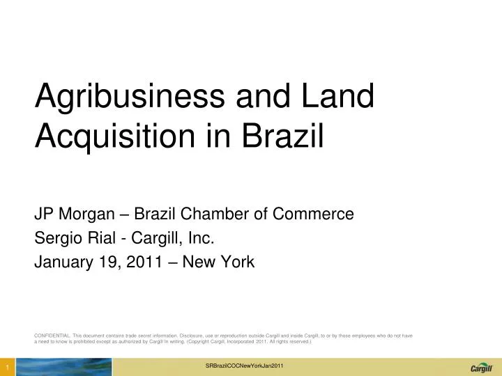agribusiness and land acquisition in brazil