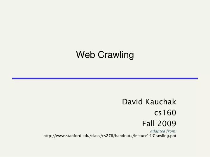 web crawling