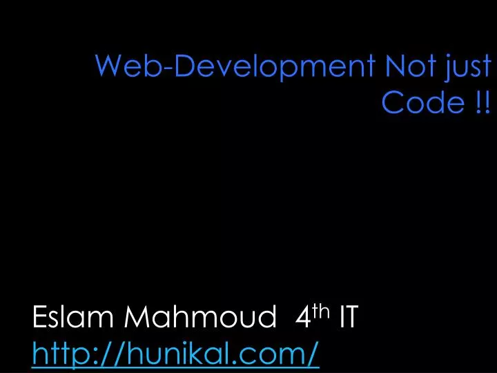 web development not just code