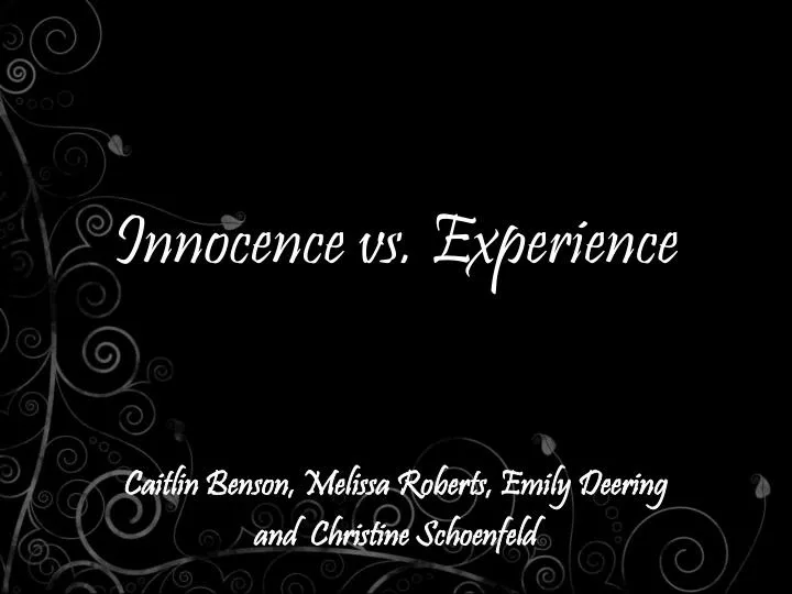 innocence vs experience