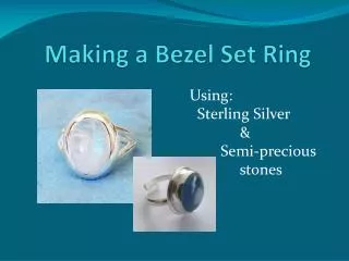 Making a Bezel Set Ring
