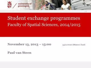 Student exchange programmes