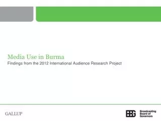 Media Use in Burma