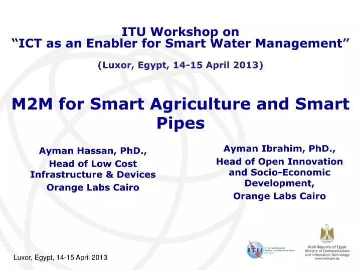 m2m for smart agriculture and smart pipes