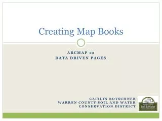 Creating Map Books