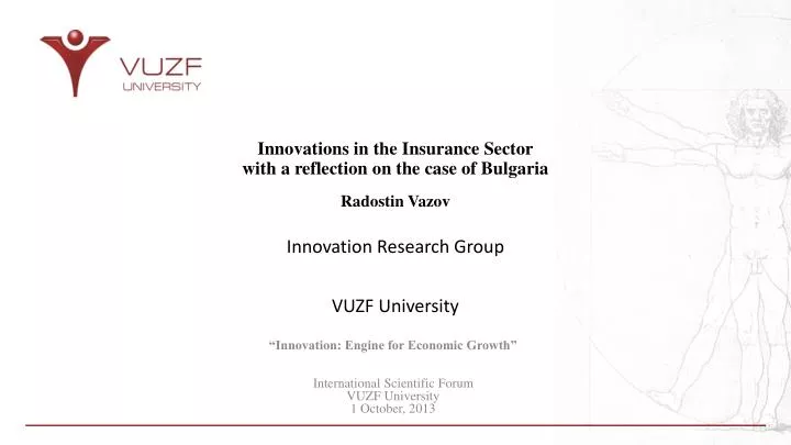 innovations in the insurance sector with a reflection on the case of bulgaria radostin vazov