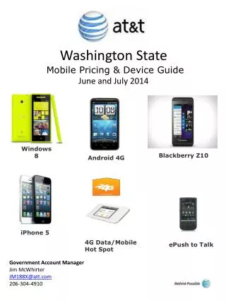Washington State Mobile Pricing &amp; Device Guide June and July 2014