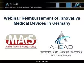 Webinar Reimbursement of Innovative Medical Devices in Germany