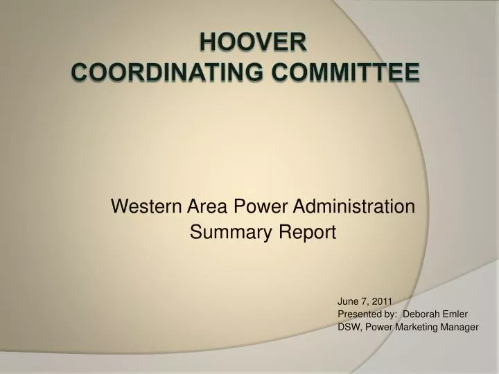 hoover coordinating committee