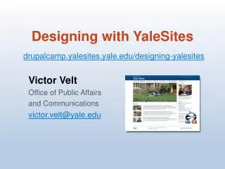 Designing with YaleSites