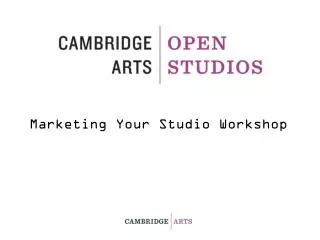 Marketing Your Studio Workshop