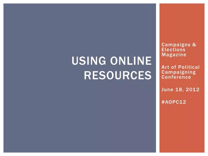 using online resources