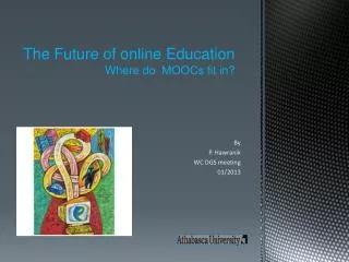 The Future of online Education Where do MOOCs fit in?