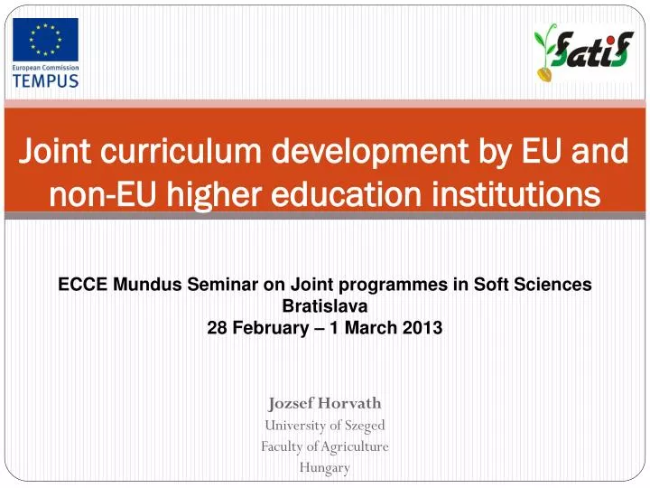 joint curriculum development by eu and non eu higher education institutions