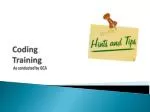 Coding Training - slide 1