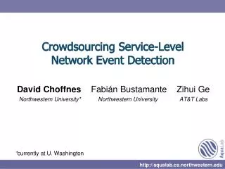 Crowdsourcing Service-Level Network Event Detection