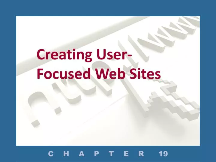 creating user focused web sites