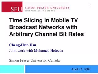 Time Slicing in Mobile TV Broadcast Networks with Arbitrary Channel Bit Rates