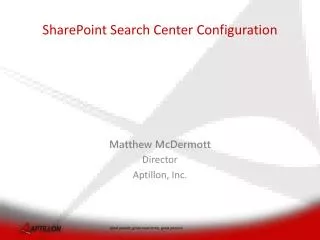 SharePoint Search Center Configuration