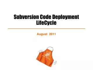 Subversion Code Deployment LifeCycle
