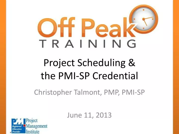 project scheduling the pmi sp credential