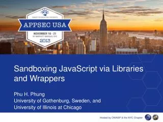 Sandboxing JavaScript via Libraries and Wrappers