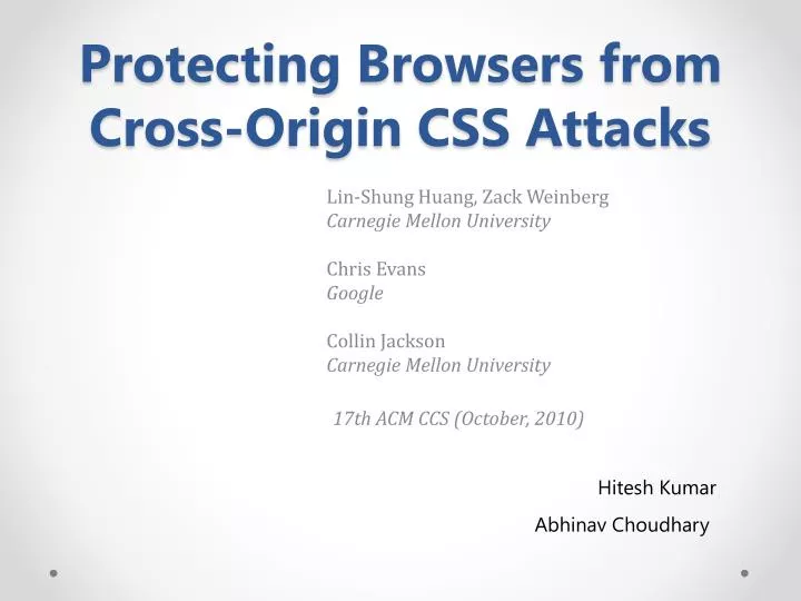 protecting browsers from cross origin css attacks