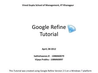 Google Refine Tutorial