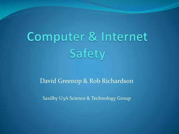 computer internet safety
