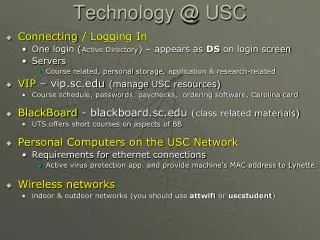 Technology @ USC