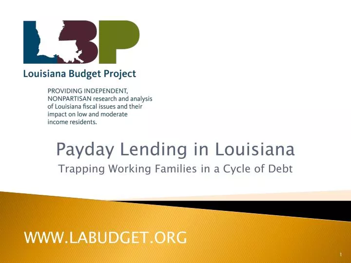 payday lending in louisiana trapping working families in a cycle of debt