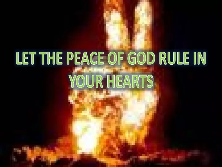 let the peace of god rule in your hearts