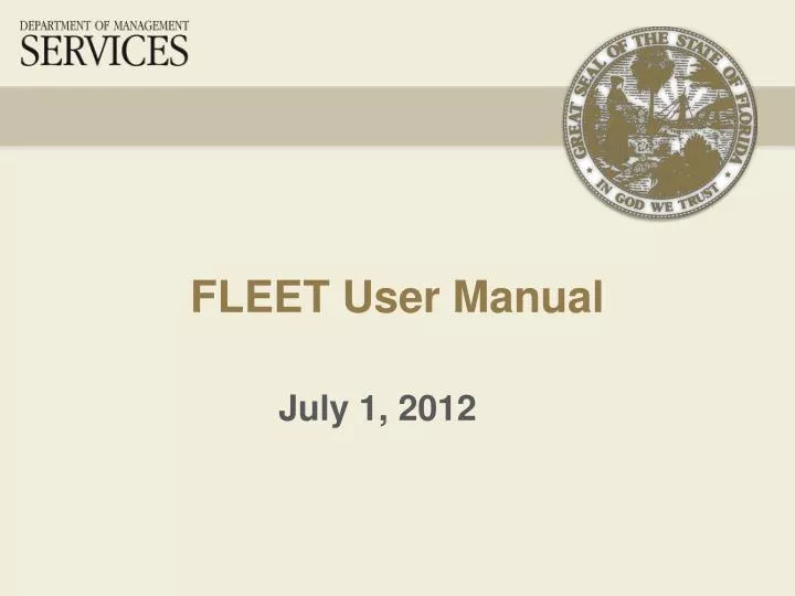 fleet user manual