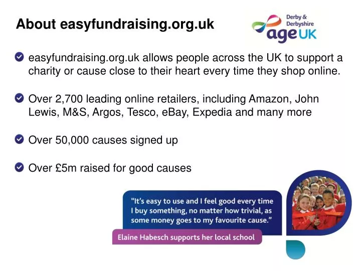 about easyfundraising org uk