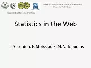 Statistics in the Web