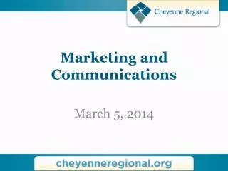 Marketing and Communications