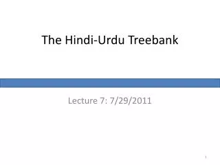 The Hindi-Urdu Treebank