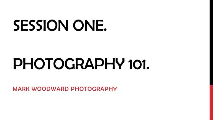 session one photography 101