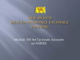 New mexico Health Insurance exchange training